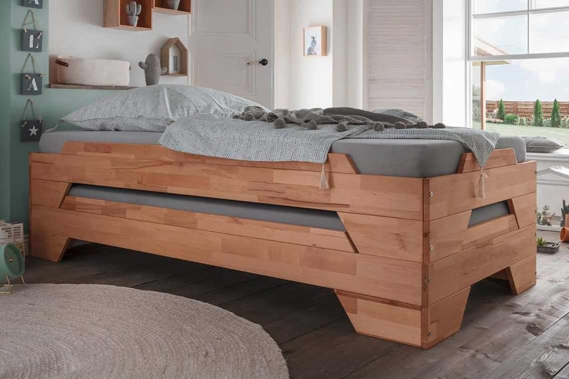 Stapelbett Holz massiv